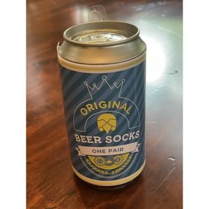 Craft Beer Can Socks black with Beer Glass - size US 8-12. 1 Pair